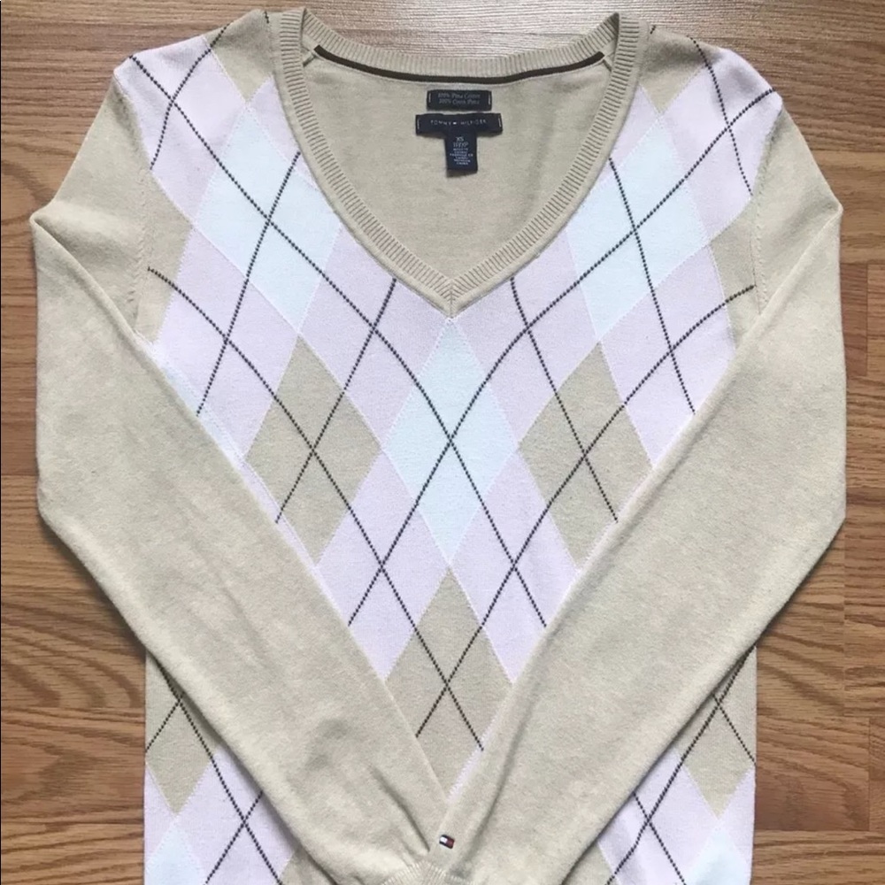 TOMMY HILFIGER ARGYLE SWEATER